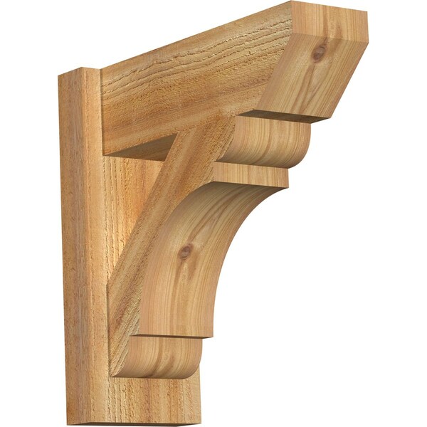 Ekena Millwork Olympic Slat Rough Sawn Outlooker, Western Red Cedar, 6"W x 16"D x 16"H OUT06X16X16OLY06RWR - main